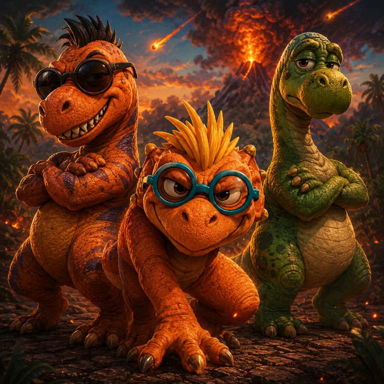 Trevor, Toppi en Bronto Bob
