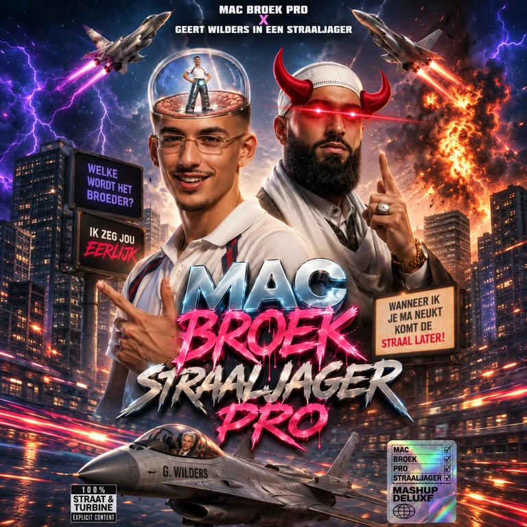 Geert Wilders in een straaljager x Mac Broek Pro (Mashup)
