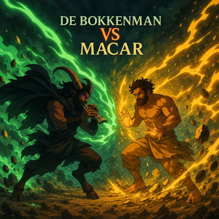 De Bokkenman VS King Macar the Gold-Cursed (Battle Theme)