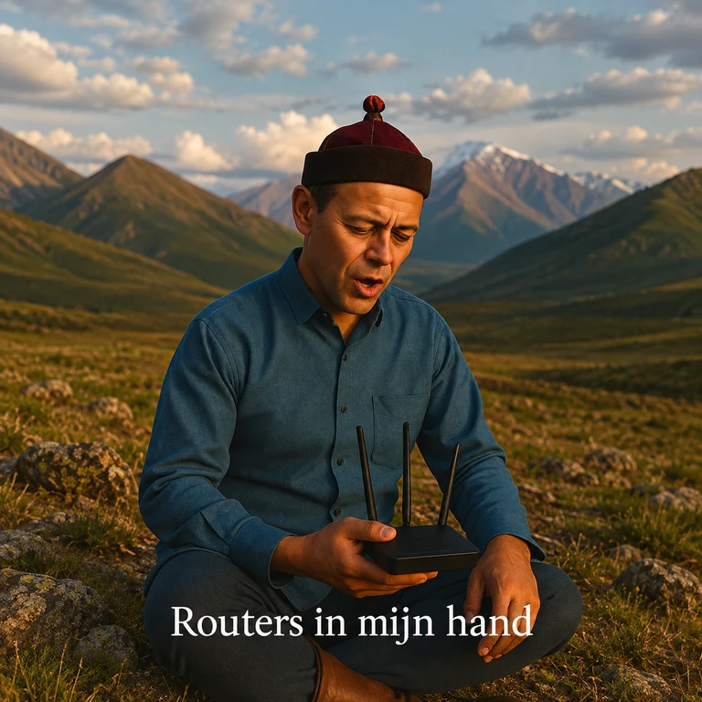 Routers in mijn hand (Mongolian Cover)